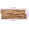 vidaXL 3D Wall Cladding Panels 10 pcs 11.6 ft² Solid Wood Teak