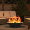 vidaXL Fire Pit Black 100 x 100 x 28 cm Cold-rolled steel