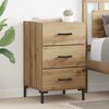 vidaXL Bedside Cabinet Artisan Oak 15.75 x 15.75 x 25.98 in
