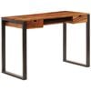 vidaXL Desk Acacia wood brown, black Acacia wood and powder-coated steel