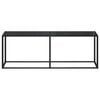 vidaXL Console Table Black Tempered Glass Large Simplistic