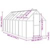 vidaXL Greenhouse Green and transparent Aluminum and polycarbonate Large