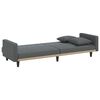 vidaXL Sofa Bed Dark Grey Polyester, Foam, Plywood Medium