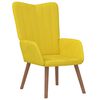 vidaXL Relaxing Chair With Stool Mustard Yellow Velvet Standard
