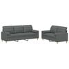 vidaXL Sofa Set Dark gray Fabric (100% polyester), metal, textilene, plywood