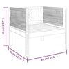 vidaXL Garden Lounge Set Cream Solid acacia wood Medium Modular
