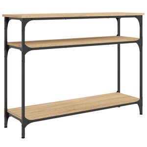 vidaXL Console Table Sonoma oak Engineered wood, metal frame Narrow