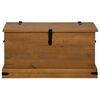vidaXL Storage Chest Honey brown Solid pine wood with metal Medium