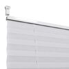 vidaXL Plisse Blind White Crepe Fabric, Aluminum 23.6 x 49.2