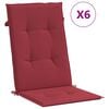 vidaXL Reclining Patio Chairs with Cushions 6 pcs Solid Wood Teak