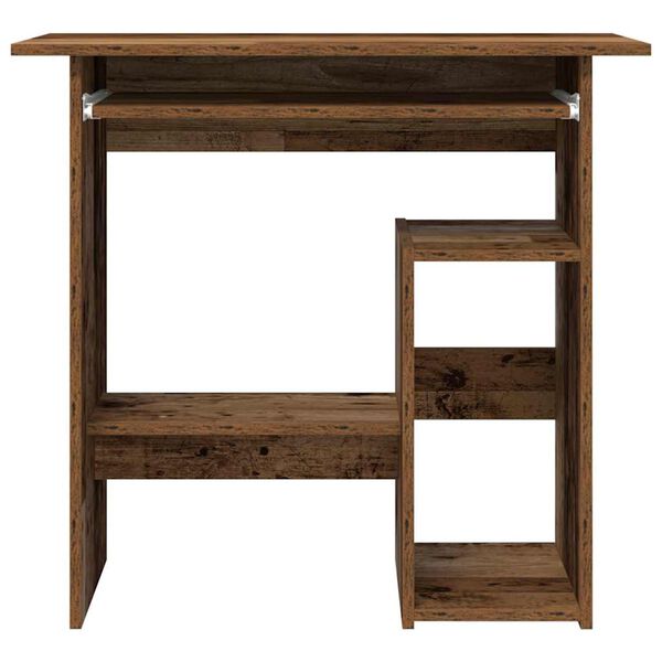vidaXL Desk Old wood Engineered wood Medium Storage Desk Rectangular