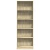 vidaXL Bookcase Sonoma Oak Engineered wood Tall Bookcase Rectangular