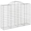 vidaXL Gabion Basket Set of 3 Silver Galvanized Iron