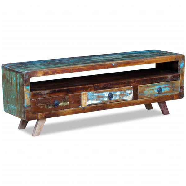 vidaXL TV Cabinet Multicolor Solid reclaimed wood Medium TV Cabinet