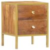vidaXL Bedside Cabinet Brown Solid Mango Wood Medium Storage