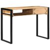 vidaXL Desk Natural Mango Wood Solid Rough Mango Wood 39.4x19.7x29.5 in