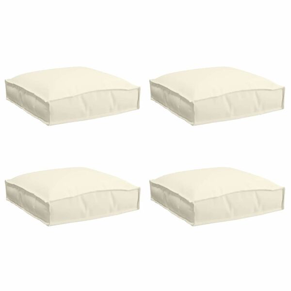 vidaXL Pallet Cushion for suitable for Seat 4 pcs Cream 40 x 40 x 8 cm