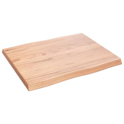 vidaXL Table Top Light Brown 23.6"x19.7"x(0.8"-1.6") Treated Solid Wood Live Edge