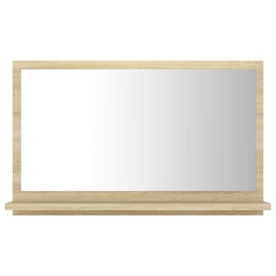 vidaXL Bathroom Mirror Sonoma Oak 23.6"x4.1"x14.6" Chipboard