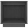 vidaXL Bedside Cabinet Set of 2 Grey Solid pinewood Medium Storage