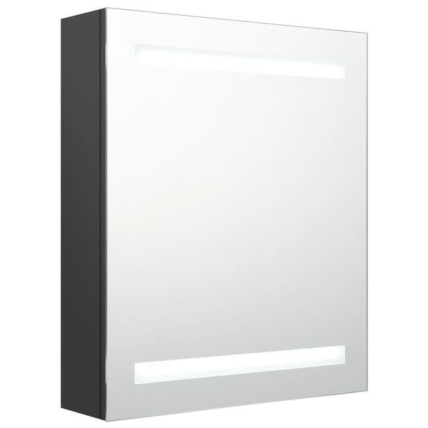 vidaXL Bathroom Cabinet Anthracite MDF Wall-Mounted Mirror Cabinet