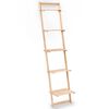 vidaXL Ladder Wall Shelf Beige Solid Cedar Wood Compact