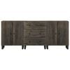 vidaXL Sideboard Black Solid mango wood, engineered wood, metal Medium