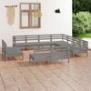 vidaXL Garden Lounge Set Grey Solid pinewood Medium Modular