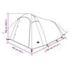 vidaXL Camping Tent Tunnel 3-Person Green Waterproof