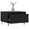 vidaXL Coffee Table Set of 2 Black Engineered wood, Metal Medium