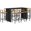 vidaXL Garden Bar Set Black