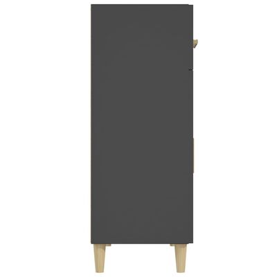 vidaXL Sideboard Black 27.4"x13.4"x35" Engineered Wood