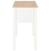 vidaXL Writing Desk White and Brown MDF and Pinewood Standard