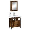 vidaXL Bathroom Furniture Set Smoked Oak