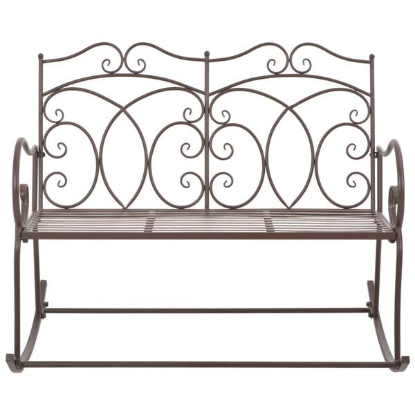 vidaXL Garden Bench Antique brown Wrought iron Medium Garden Bench