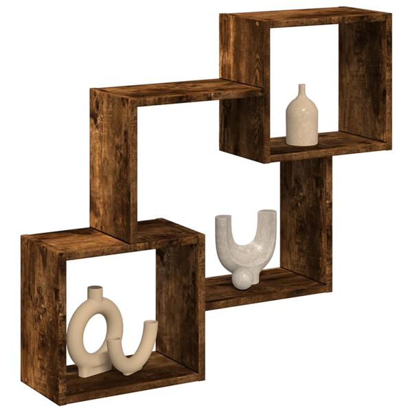 vidaXL Wall Cabinet Smoked Oak Engineered wood Medium Wall Cabinet