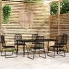vidaXL Garden Dining Set Black