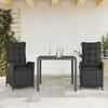 vidaXL Garden Dining Set Black