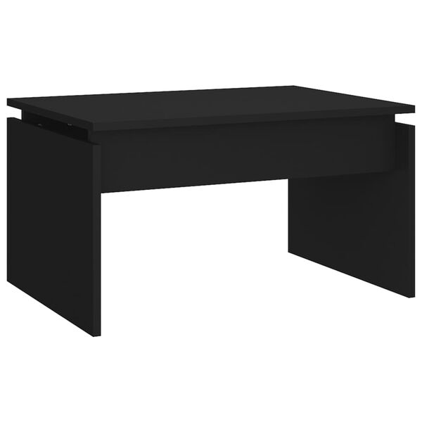 vidaXL Coffee Table Black Engineered wood 26.8x19.7x15.0 in Sturdy
