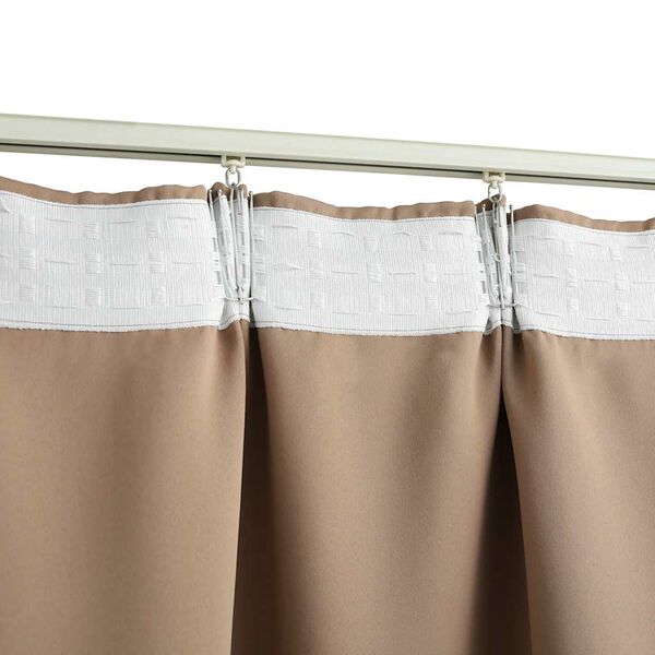 vidaXL Blackout Curtains with Hooks 2 pcs Taupe 55.1x96.5"