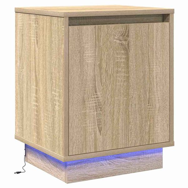 vidaXL Bedside Cabinet Sonoma Oak 15.35 x 13.58 x 19.69 in