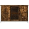 vidaXL TV Cabinet Smoked Oak Engineered wood, Iron 39.4 x 13.8 x 25.6 in