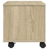vidaXL Printer Stand with Wheels Sonoma Oak 16.1"x12.6"x13.6"