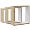 vidaXL Wall Cube Shelf Set of 3 White and Sonoma Oak MDF Small to Medium