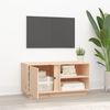 vidaXL TV Cabinet Natural Pine Solid Pine Wood Medium TV Cabinet