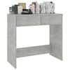 vidaXL Desk Concrete Grey Engineered Wood Small Storage Computer Desk