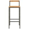 vidaXL Bar Stool Set of 2 Grey