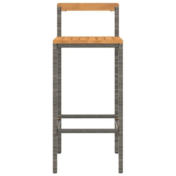 vidaXL Bar Stool Set of 2 Grey