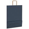 vidaXL Paper Bags 250 pcs with Handles Blue 12.6x4.7x16.5"