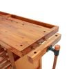 vidaXL Workbench with Drawers and Vices 75.6"x24.4"x32.7" Solid Wood Acacia